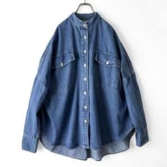 美品 アナザーブランチ デニムシャツ ゆったり misato オリーブデ 
