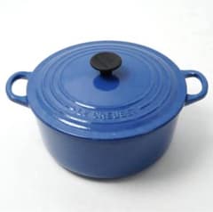 【美品】LE CREUSET　ココット ロンド ハーモニックブルー　22cm 美品】LE CREUSET ココット ロンド ハーモニックブルー 22cm - メルカリ