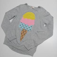 H&M　アイスクリームのニット♡130のサムネイル