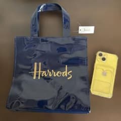 Harrods ネイビー トートバッグ ロンドンハロッズ購入 - メルカリ