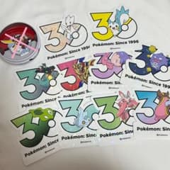 韓国限定　ポケモン　30周年　ステッカー　シール　10枚のサムネイル