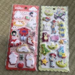 り*ず様 マシュマロシール　ベイマックス　トイストーリー　2枚セット