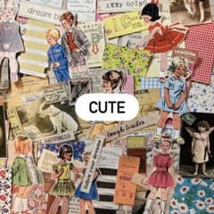V1［キュート］コラージュ素材5点セットy オーダーメイド - メルカリ