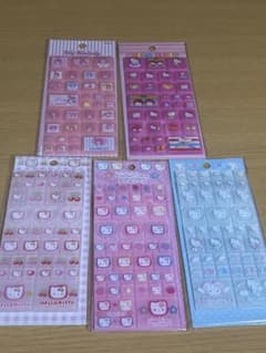 【正規品】サンリオ キティ マイメロタイルシール 5枚セットのサムネイル