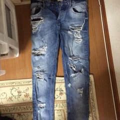 ZARA クラッシュスキニーパンツのサムネイル