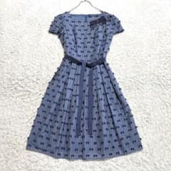 美品】 M'S GRACY エムズグレイシー 半袖ワンピース リボンモチーフ