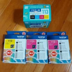 純正 brother LC113　マゼンダ2、イエロー1、非純正 シアン1のサムネイル