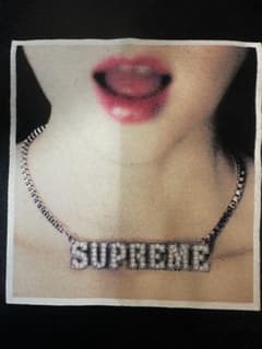 Supreme ネックレスT 口元デザイン　黒　ユーズド美品！　Mのサムネイル