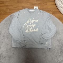 ADRER ダメージ加工 スウェット グレー Mサイズのサムネイル
