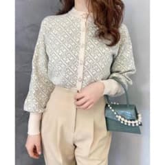 eimy istoire★ES spring monogramニットカーディガンのサムネイル