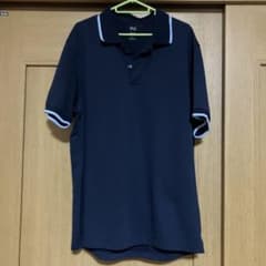 【値下げ】ユニクロ　ポロシャツ　半袖　紺　LL