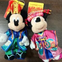 2009 ボンファイヤーダンス ミッキー ミニー ぬいぐるみバッジのサムネイル