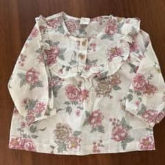H&M ベビー 花柄 フリル ブラウス 80cm