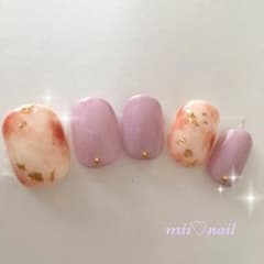 ネイルチップ♡ホワイト鼈甲のサムネイル