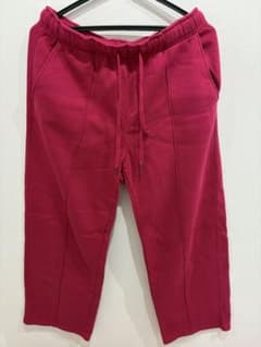 ピンク クロップド丈 スウェットパンツのサムネイル