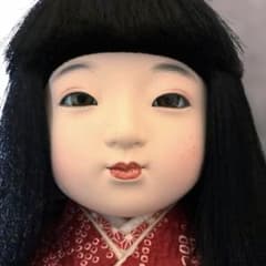 吉徳大光 特撰 紅色 絞り風 友禅 市松人形 いちまさん 美品 - メルカリ