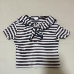 &mignon ボーダー柄 半袖カットソー 80