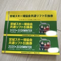 2枚1セット】宮城スキー場協会共通リフト引換券 2025~2026 - メルカリ