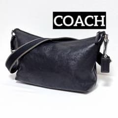 COACH ショルダーバッグ ハーフムーン ヘリテージ 斜めがけ 革 黒 コーチ COACH ショルダーバッグ ハーフムーン ヘリテージ 斜めがけ 革 黒