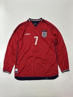 00's イングランド代表 ベッカム 長袖ユニフォーム リバーシブル UMBRO