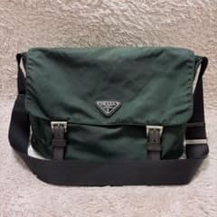90s~ PRADA プラダ ショルダーバッグ カメラバッグ フラップ グリーン 90s~ PRADA プラダ ショルダーバッグ カメラバッグ フラップ グリーン