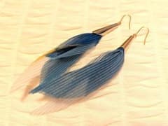 イッセイミヤケ　プリーツピアス　オシャレブルー　美品　アクセントにもなりますのサムネイル