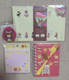 the bears'school　ルルロロ 文房具セット レターセット メモ帳のサムネイル