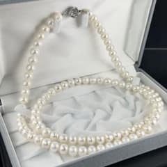 テリ強 希少】超大珠 ロング 本真珠 9.1mm 81xm パール ネックレス