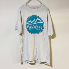 値下げ歓迎✨ メインイベント 【M】Ｔシャツ クルーネック ロゴ 白 綿のサムネイル