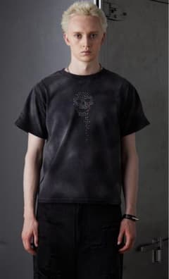 GRANCY スカルラインストーンデザインtシャツ黒 Sサイズ - メルカリ