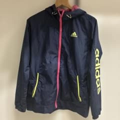 adidas ウィンドブレーカー ネイビー ピンク Ｌサイズのサムネイル