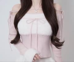 Lumignon ルミニョン Ribbon bust fluffy topsのサムネイル