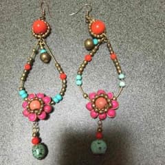 こまち♡プロフ読んで下さい様専用♡ROSE BUD エスニックピアス♡のサムネイル