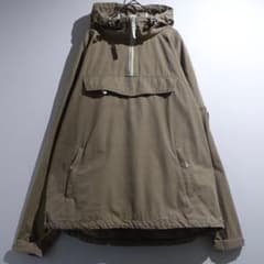 EURO ユーロ ベージュ スリーブパッチ デザイン アノラック パーカー 