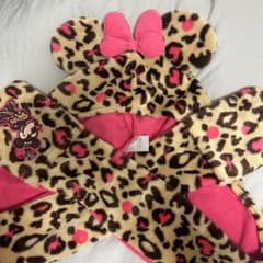 ミニーマウス ヒョウ柄 マフラーキャップ ディズニーのサムネイル