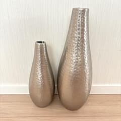 終売品】ACTUS シルバーフラワーベース 大小 - メルカリ