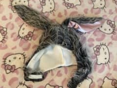 うさぎ 被り物 グレーのサムネイル