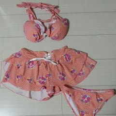 アリス様専用♪ピンク☆ドット×花柄☆水着のサムネイル