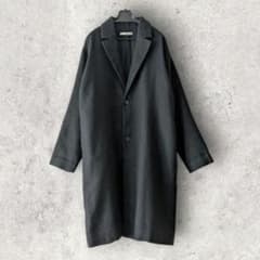 【美品】evam eva エヴァムエヴァ リネン アルパカ チェスター コート 美品】evam eva エヴァムエヴァ リネン アルパカ チェスター コート
