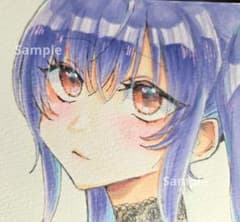 k*i様 イラスト SNSアイコン オリジナル　手描き　女の子　アナログ 手描き イラスト アナログイラスト 女の子 オリジナル コピック - メルカリ