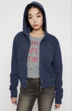 laguagem STAR CHARM ZIP パーカー ネイビー　新品未使用 laguagem STAR CHARM ZIP パーカー ネイビー 新品未使用 - メルカリ