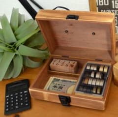 木製金庫【受注生産】イベントやフリマ用レジや自宅用金庫で小銭管理を♪のサムネイル