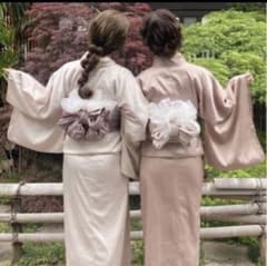 グレイルGRL サテン浴衣セット[gi1413] 白色のサムネイル