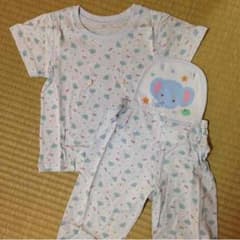 ここにゃん様専用☆新品☆ぞうさんパジャマ 80のサムネイル