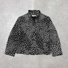 【00's vintage】総柄ジャケット ブラック×ホワイトのサムネイル