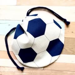 サッカーボール柄♼まん丸巾着のサムネイル