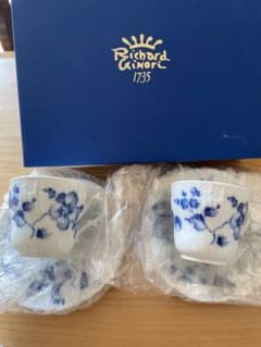 「新品」リチャードジノリ ローズブルー カップ＆ソーサー　2個セットのサムネイル