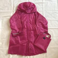 ピンク レインコート 120サイズ 収納ポーチ付き　フタフタ