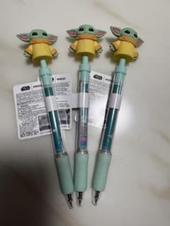 MINISO 스타워즈 글로구 블랙 볼펜 3개 세트