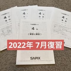 SAPIX 4年 7月復習テスト 2022のサムネイル